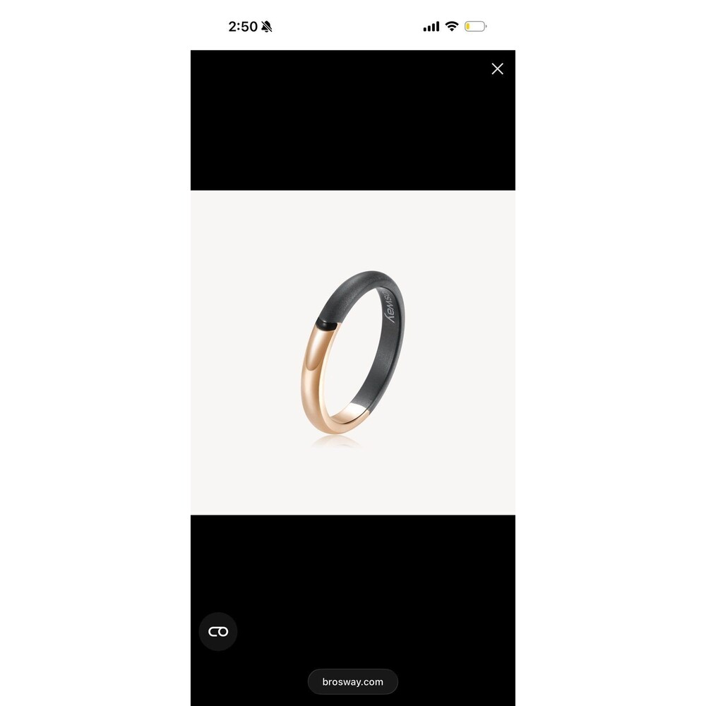 Men’s rose gold and black ring size 11